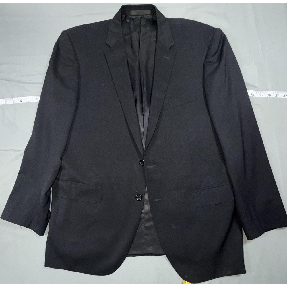 Byron Suit Jacket Mens 54 Black Wool British Style 2 Button Regular Marzotto